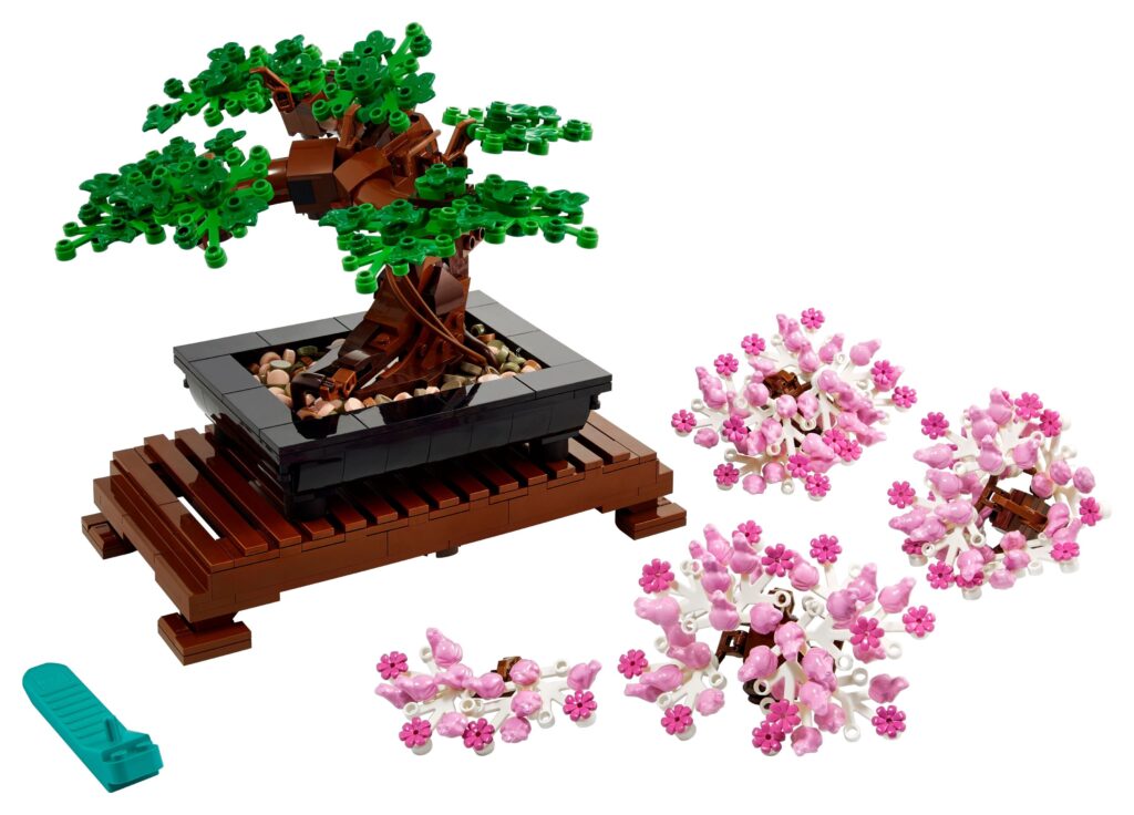 lego drzewko bonsai po zebraniu modelu 