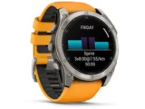 fenix 8 51 mm amoled sapphire titanium z pomaranczowo grafitowym paskiem